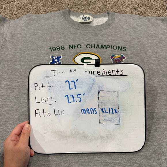 Vintage 90s Men's Lee Sport NFL Green Bay Packers NFC Champions Crewneck XL - Picture 7 of 7